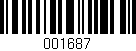 Código de barras (EAN, GTIN, SKU, ISBN): '001687'
