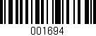 Código de barras (EAN, GTIN, SKU, ISBN): '001694'