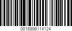 Código de barras (EAN, GTIN, SKU, ISBN): '0016998114124'
