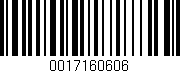 Código de barras (EAN, GTIN, SKU, ISBN): '0017160606'