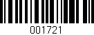 Código de barras (EAN, GTIN, SKU, ISBN): '001721'