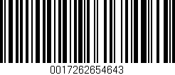 Código de barras (EAN, GTIN, SKU, ISBN): '0017262654643'