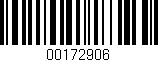 Código de barras (EAN, GTIN, SKU, ISBN): '00172906'