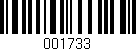 Código de barras (EAN, GTIN, SKU, ISBN): '001733'