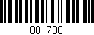 Código de barras (EAN, GTIN, SKU, ISBN): '001738'