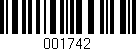 Código de barras (EAN, GTIN, SKU, ISBN): '001742'