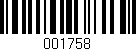 Código de barras (EAN, GTIN, SKU, ISBN): '001758'