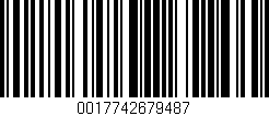 Código de barras (EAN, GTIN, SKU, ISBN): '0017742679487'