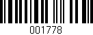 Código de barras (EAN, GTIN, SKU, ISBN): '001778'