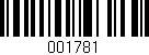 Código de barras (EAN, GTIN, SKU, ISBN): '001781'