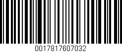 Código de barras (EAN, GTIN, SKU, ISBN): '0017817607032'