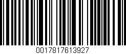 Código de barras (EAN, GTIN, SKU, ISBN): '0017817613927'
