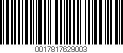 Código de barras (EAN, GTIN, SKU, ISBN): '0017817629003'