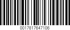 Código de barras (EAN, GTIN, SKU, ISBN): '0017817647106'