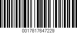 Código de barras (EAN, GTIN, SKU, ISBN): '0017817647229'