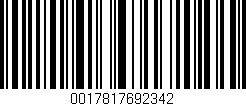 Código de barras (EAN, GTIN, SKU, ISBN): '0017817692342'