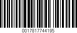 Código de barras (EAN, GTIN, SKU, ISBN): '0017817744195'