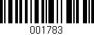 Código de barras (EAN, GTIN, SKU, ISBN): '001783'