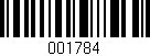 Código de barras (EAN, GTIN, SKU, ISBN): '001784'