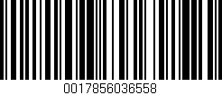 Código de barras (EAN, GTIN, SKU, ISBN): '0017856036558'