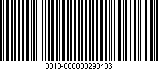 Código de barras (EAN, GTIN, SKU, ISBN): '0018-000000290436'