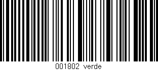 Código de barras (EAN, GTIN, SKU, ISBN): '001802|verde'