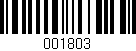 Código de barras (EAN, GTIN, SKU, ISBN): '001803'