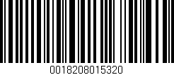 Código de barras (EAN, GTIN, SKU, ISBN): '0018208015320'
