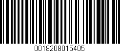Código de barras (EAN, GTIN, SKU, ISBN): '0018208015405'