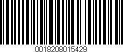 Código de barras (EAN, GTIN, SKU, ISBN): '0018208015429'