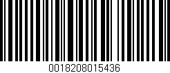Código de barras (EAN, GTIN, SKU, ISBN): '0018208015436'