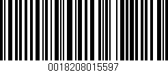 Código de barras (EAN, GTIN, SKU, ISBN): '0018208015597'