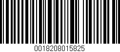 Código de barras (EAN, GTIN, SKU, ISBN): '0018208015825'