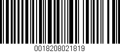 Código de barras (EAN, GTIN, SKU, ISBN): '0018208021819'