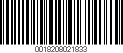 Código de barras (EAN, GTIN, SKU, ISBN): '0018208021833'