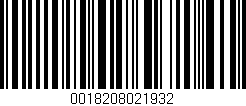 Código de barras (EAN, GTIN, SKU, ISBN): '0018208021932'
