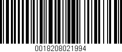 Código de barras (EAN, GTIN, SKU, ISBN): '0018208021994'