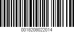 Código de barras (EAN, GTIN, SKU, ISBN): '0018208022014'