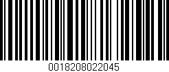 Código de barras (EAN, GTIN, SKU, ISBN): '0018208022045'
