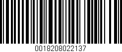 Código de barras (EAN, GTIN, SKU, ISBN): '0018208022137'