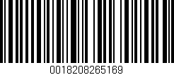 Código de barras (EAN, GTIN, SKU, ISBN): '0018208265169'