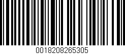 Código de barras (EAN, GTIN, SKU, ISBN): '0018208265305'