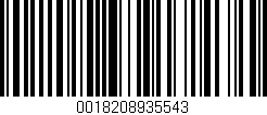 Código de barras (EAN, GTIN, SKU, ISBN): '0018208935543'