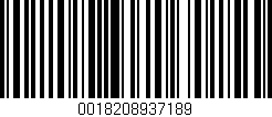 Código de barras (EAN, GTIN, SKU, ISBN): '0018208937189'