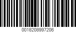 Código de barras (EAN, GTIN, SKU, ISBN): '0018208997206'