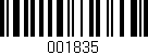 Código de barras (EAN, GTIN, SKU, ISBN): '001835'