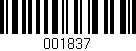 Código de barras (EAN, GTIN, SKU, ISBN): '001837'