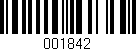 Código de barras (EAN, GTIN, SKU, ISBN): '001842'
