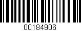 Código de barras (EAN, GTIN, SKU, ISBN): '00184906'
