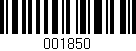 Código de barras (EAN, GTIN, SKU, ISBN): '001850'